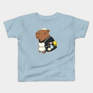 Capybara Maid Costume Kids T-Shirt